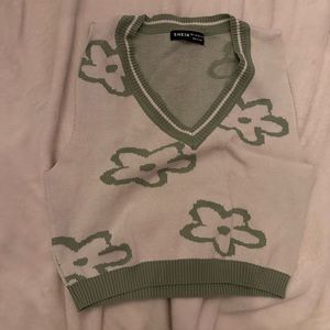 Floral knitted sweater